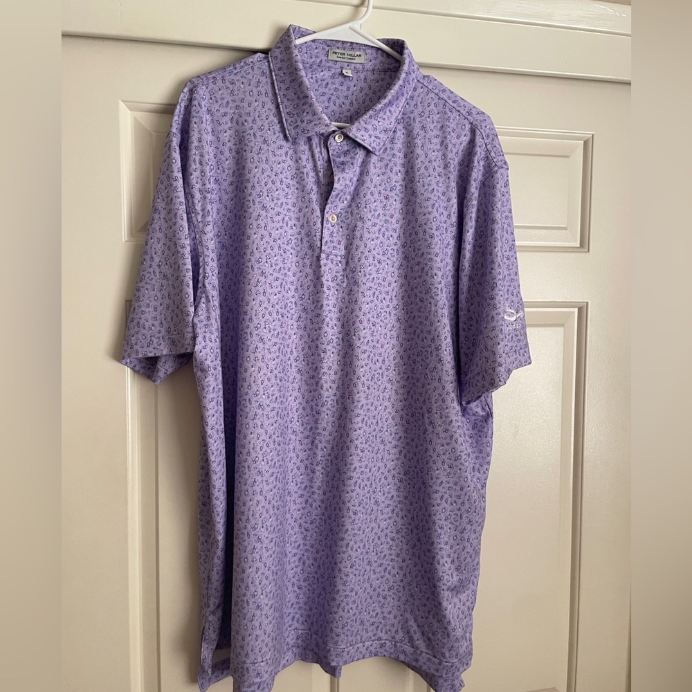 Peter Millar Purple Polo Shirt Casual Elegance